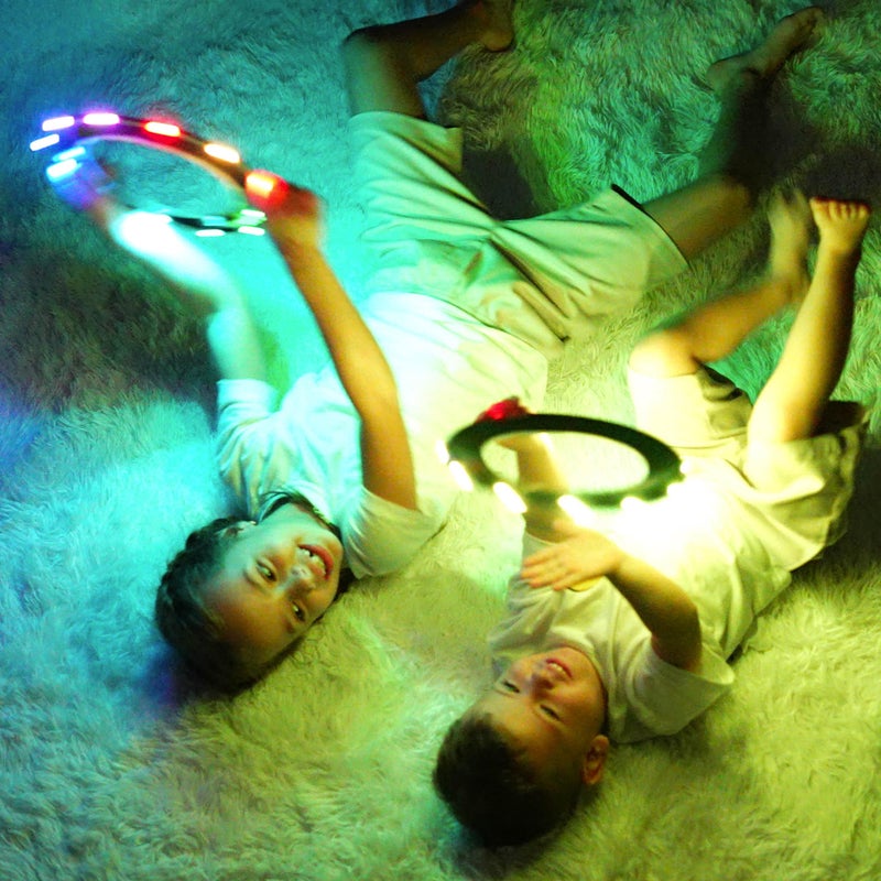 TOSY Flying Ring - 12 LEDs  Super Bright  Soft  Auto Light Up  Safe  Waterproof  Lightweight Frisbee  Cool Birthday  Camping  Easter Basket Stuffers & Outdoor/Indoor Gift Toy for Boys/Girls/Kids - Image 4